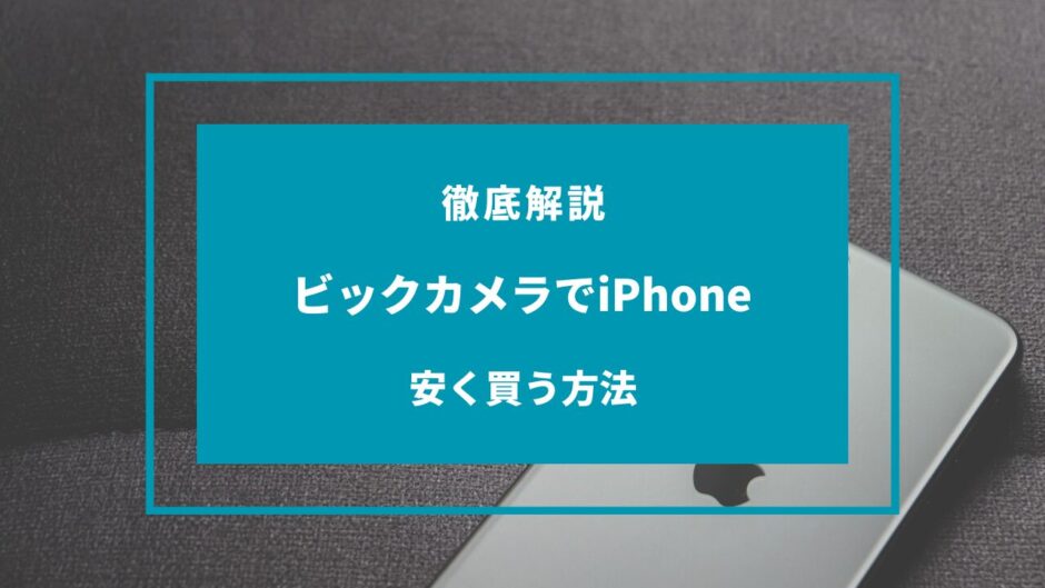 ビックカメラ iphone 安く買う方法